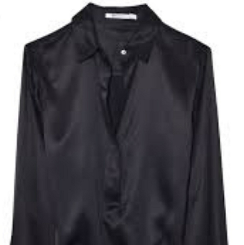 Satin Collar Bodysuit Blouse